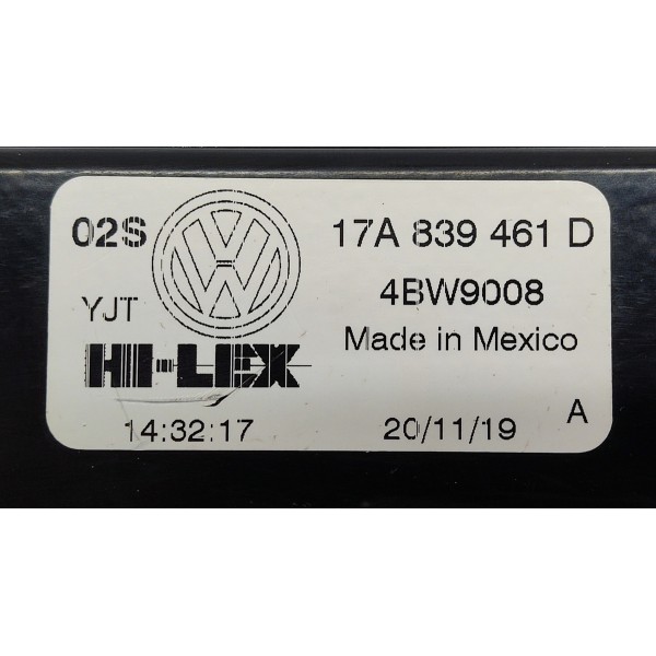 Maquina Vidro Traseira Esquerda Vw Jetta Gli 230cv 2019