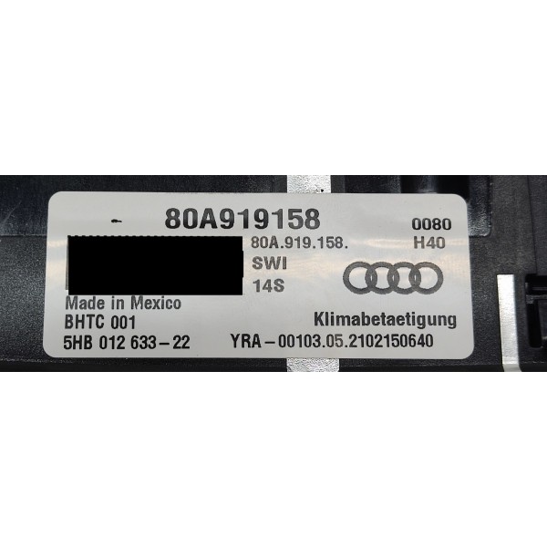 Botão Comando Ar Condicionado + - Audi Q5 2.0 2022 80a919158