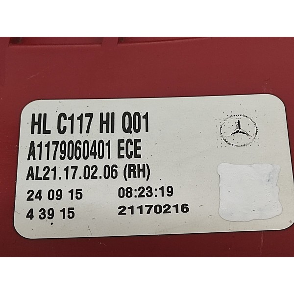 Lanterna Direita Mercedes Cla 45 Amg 2016 A1179060401